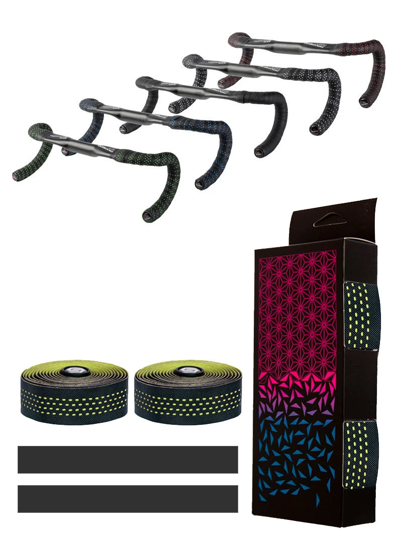 1pair Perforated Breathable Handlebar Tape Non-slip EVA/PU Soft Anti-Vibration