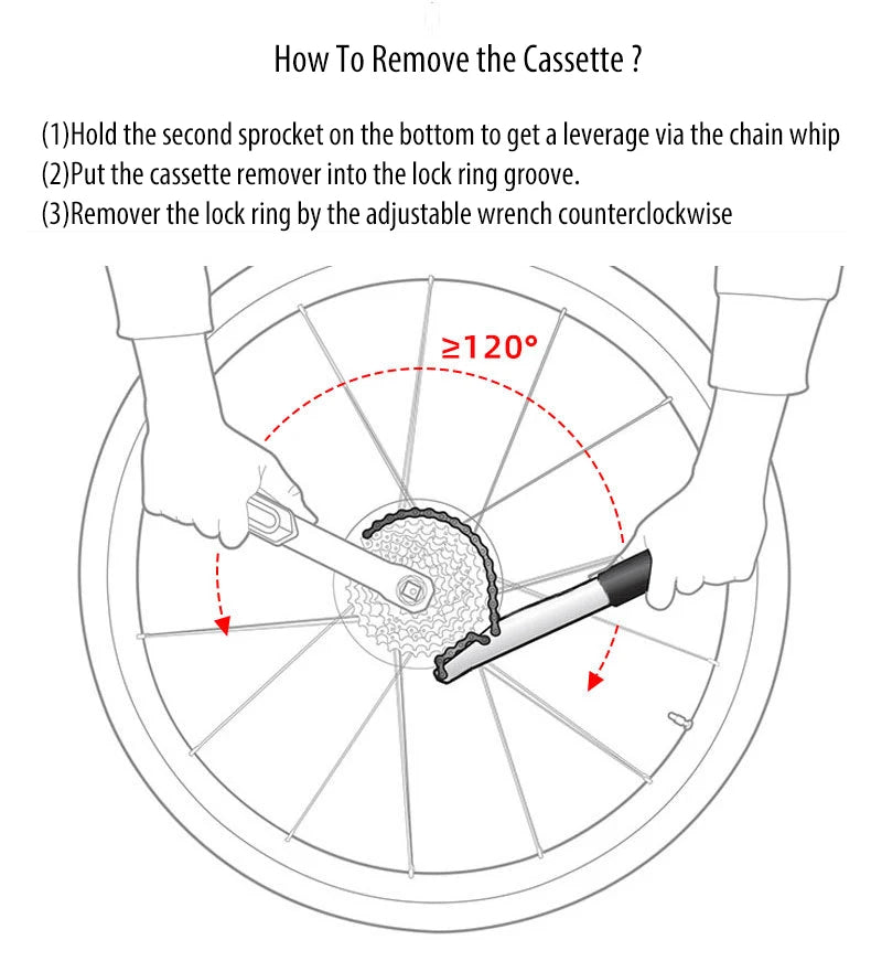 TOOPRE Chain Whip Tool For Cassette Freewheel