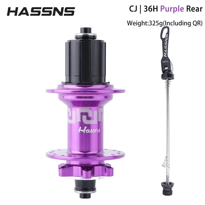 HASSNS  Hub 6-Pawl 72T QR 32H/36H 4-Sealed Bearings Disc Brake Freehub for 7-12 Speed Dirt Jump