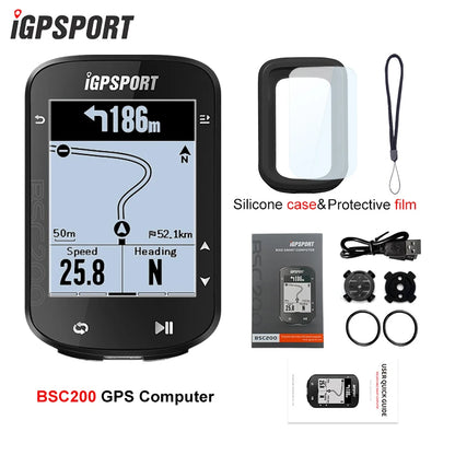 IGPSPORT BSC200 GPS Bicycle Computer Cycling Wireless Speedometer Route Navigation ANT+ Bluetooth 5.0 Accessories