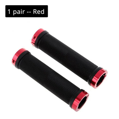 Rubber Handlebar Grips MTB Alloy Bilateral Lock
