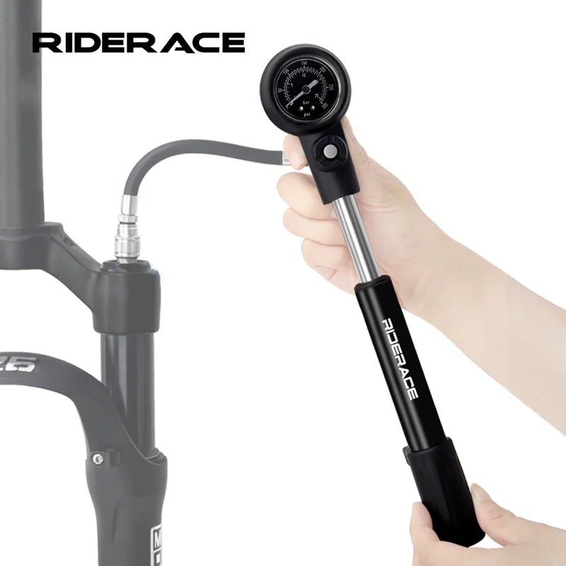 Shock Pump 300PSI Pressure With Gauge Bicycle