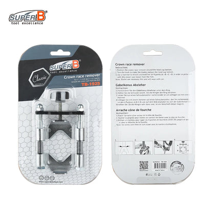 SUPER B Bicycle Repair Tools Crown Race Remover for 1", 1-1/8", 1-1/4" and 1-1/2" Fork with Replaceable Blades Design