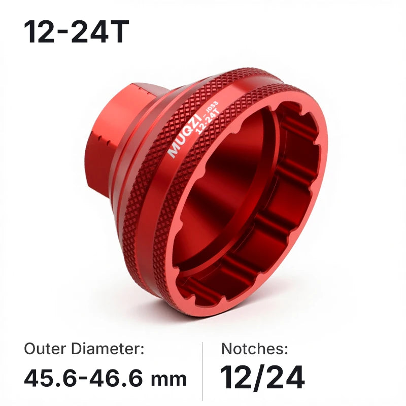 MUQZI Bottom Bracket Install Removal Tool 12/16-Notch Fits 39mm/40.5mm/44mm/45.6-46.6mm Outer Diameter BB Cups