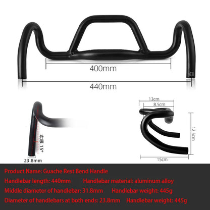 Gravel Bike Drop Bars for Adventure & Commute Comfort Handlebars for Road & Off Road 31.8mm