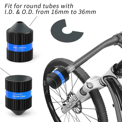 RISK Bicycle Fork Burr Charfer with Sandpaper Internal External Trimmer Bike Tube End Grinding Seatpost Grinder Chamfering Tools
