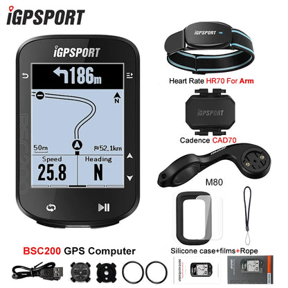 IGPSPORT BSC200 GPS Bicycle Computer Cycling Wireless Speedometer Route Navigation ANT+ Bluetooth 5.0 Accessories