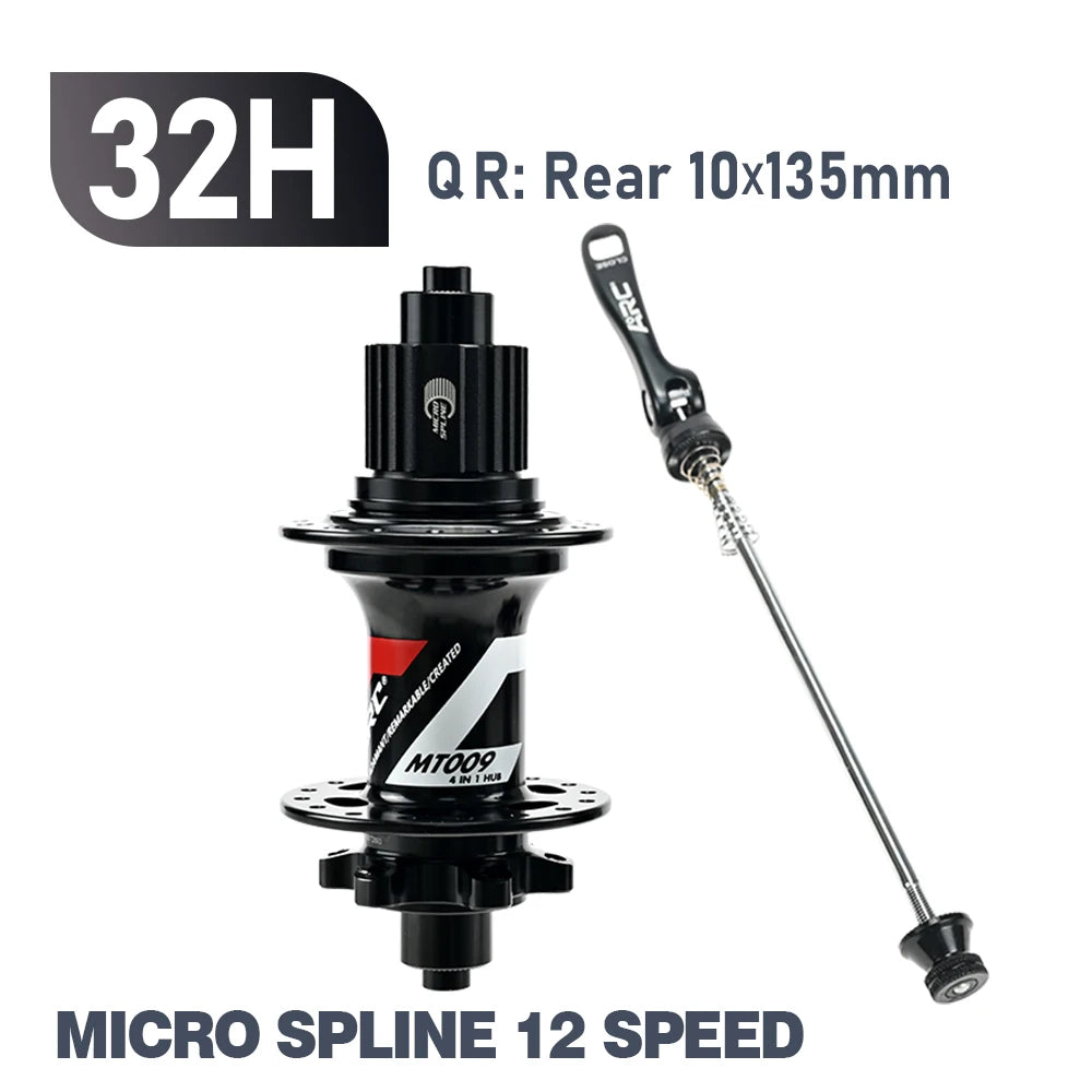 ARC 009 32 Holes 4 Sealed Bearing Hubs HG/XD MS 8 9 10 11 12-speed 6 Claws 114 Clicks