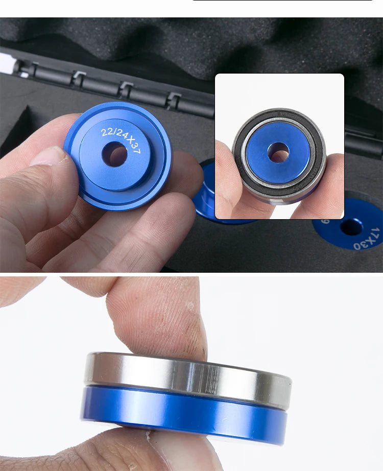 Bicycle Hub/Bottom Bracket Bearing Extractor Installation Press Set
