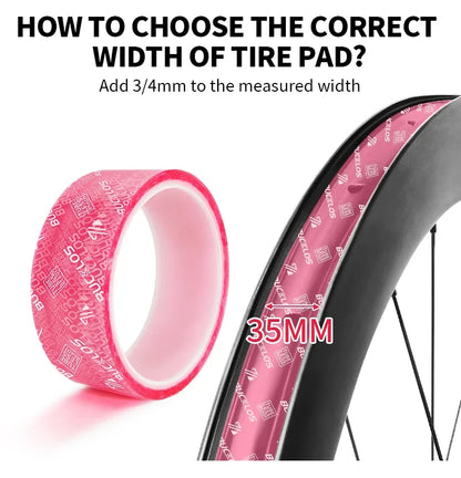 BUCKLOS Bike Tubeless Tape MTB Tubeless Tire Liner Bicycle Rim Strip Wear-Resistant Wheel RimTape 17/19/21/23/25/28/30/32/35mm