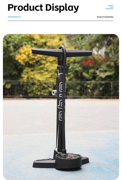 GIYO 160PSI Bicycle Floor Pump MTB Road Bike Manual Air Pump Balloon Presta Schrader Valve Tire Inflator With 3 Inch Guage
