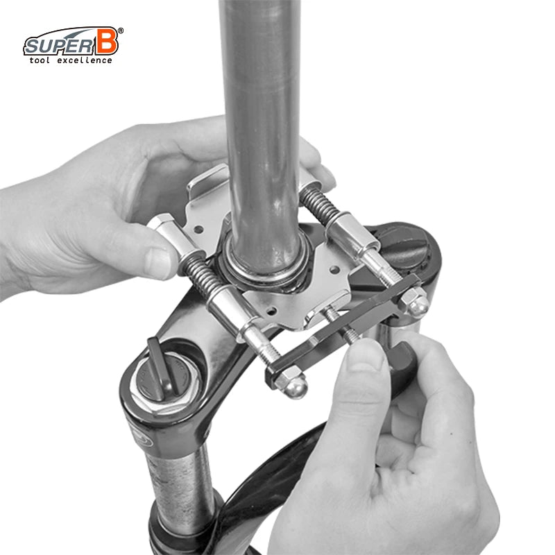 SUPER B Bicycle Repair Tools Crown Race Remover for 1", 1-1/8", 1-1/4" and 1-1/2" Fork with Replaceable Blades Design
