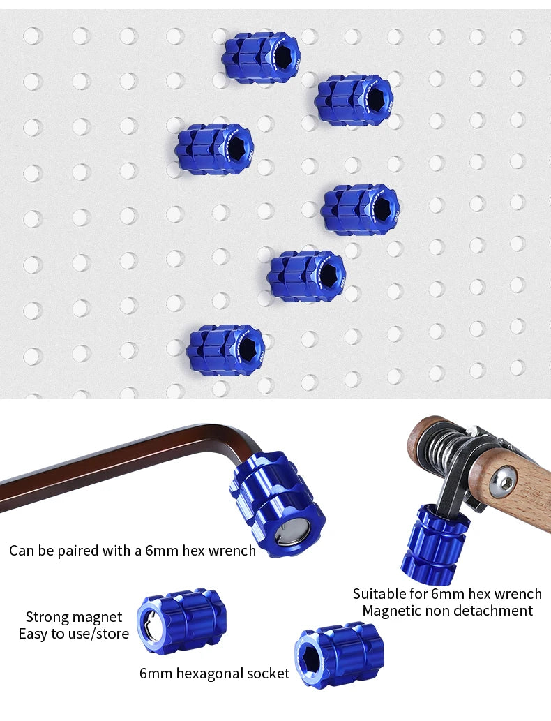 Magnetic Bicycle Crank Installation Tool for Removing and Installing Crank Arm Adjustment Caps Bicycle Repair Tools
