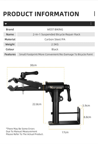WEST BIKING Bench/Wall Mount Bicycle Repair Stand