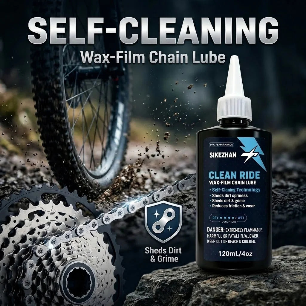 120ml Bike Chain Lube, Wax-Based Bicycle Lubricant for MTB & Road Bike, Anti-Rust, Reduces Wear, Quiet Smooth Ride & Repels Dirt