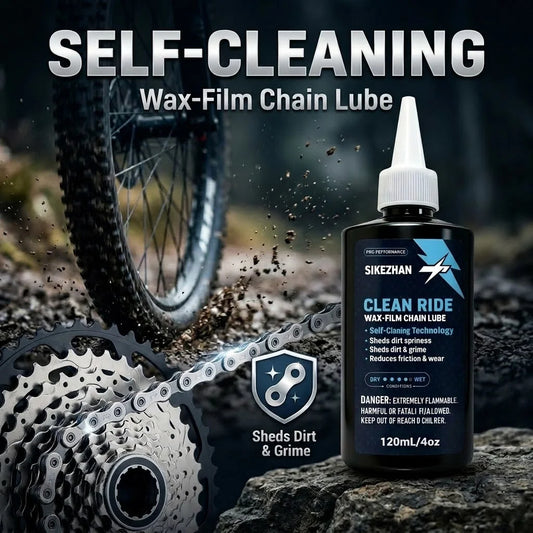 120ml Bike Chain Lube, Wax-Based Bicycle Lubricant for MTB & Road Bike, Anti-Rust, Reduces Wear, Quiet Smooth Ride & Repels Dirt