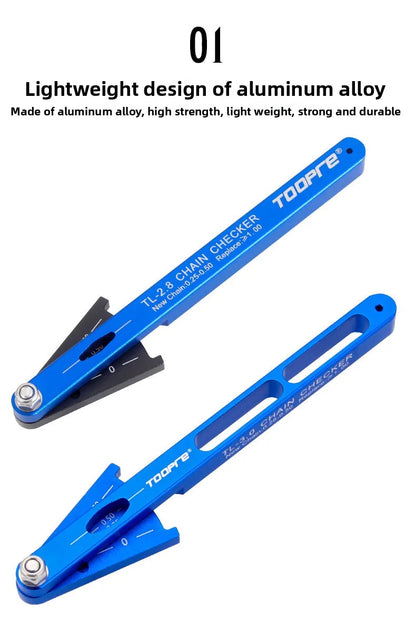 TOOPRE Bicycle Chain Measuring Device Wear Measuring Ruler Mountain Road Bicycle Chain Stretching Detection Tool