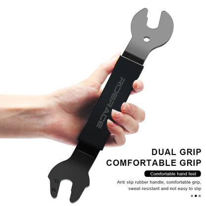 Bike Pedal Wrench 15/16/17mm High Carbon Steel Durable Bicycle Head Open End Axle Hub Cone Wrench MTB Hubs Install Remover Tool