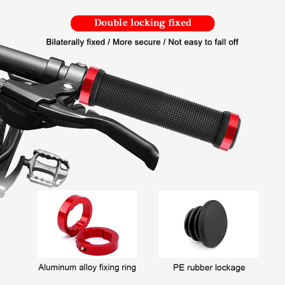 Rubber Handlebar Grips MTB Alloy Bilateral Lock