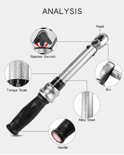Bike Hand Bicycle Tools 1-25 NM Bike Ratchet Torque Wrench Kit Multifunction Bicycle Repair Tools Hexagon Key Set Cycling Tools
