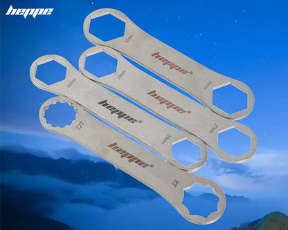 HEPPE Bike Fork Shoulder Wrench Bicycle Front Fork Repair Tool Fork Cap Spanner 8-12T/24/26/27/28/30/32mm for XCR XCT XCM ST RST