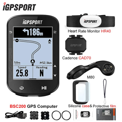 IGPSPORT BSC200 GPS Bicycle Computer Cycling Wireless Speedometer Route Navigation ANT+ Bluetooth 5.0 Accessories
