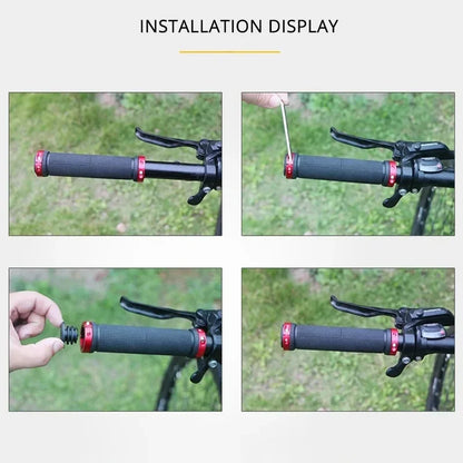 Rubber Handlebar Grips MTB Alloy Bilateral Lock
