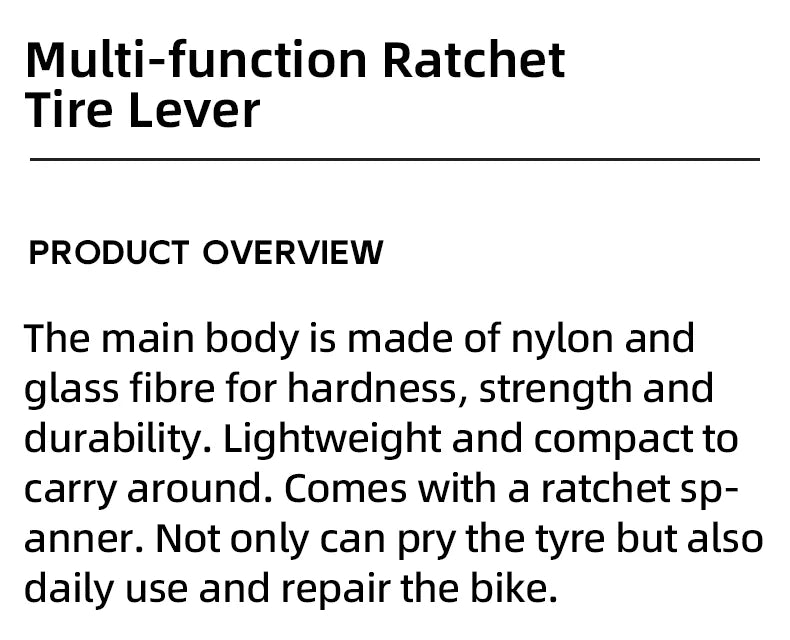 ROCKBROS Multifunctional Portable Tire Levers Ratchet Wrench