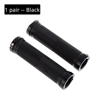 Rubber Handlebar Grips MTB Alloy Bilateral Lock