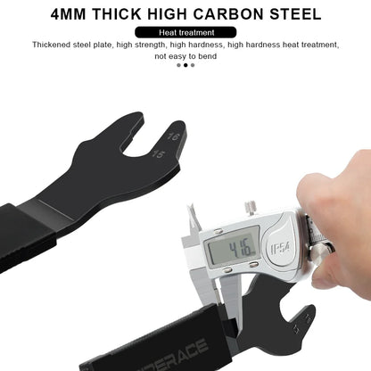 Bike Pedal Wrench 15/16/17mm High Carbon Steel Durable Bicycle Head Open End Axle Hub Cone Wrench MTB Hubs Install Remover Tool
