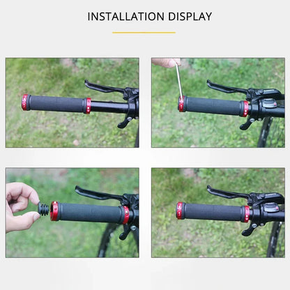Rubber Handlebar Grips MTB Alloy Bilateral Lock
