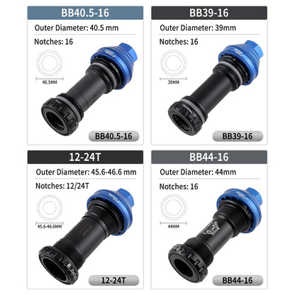 MUQZI Bottom Bracket Install Removal Tool 12/16-Notch Fits 39mm/40.5mm/44mm/45.6-46.6mm Outer Diameter BB Cups