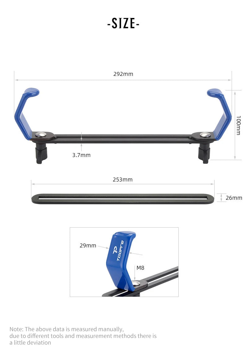 TOOPRE Bicycle Front Wheel Holder Mountain Bike Road Wheel Group Fixing Frame Handlebar Anti Sway Tool