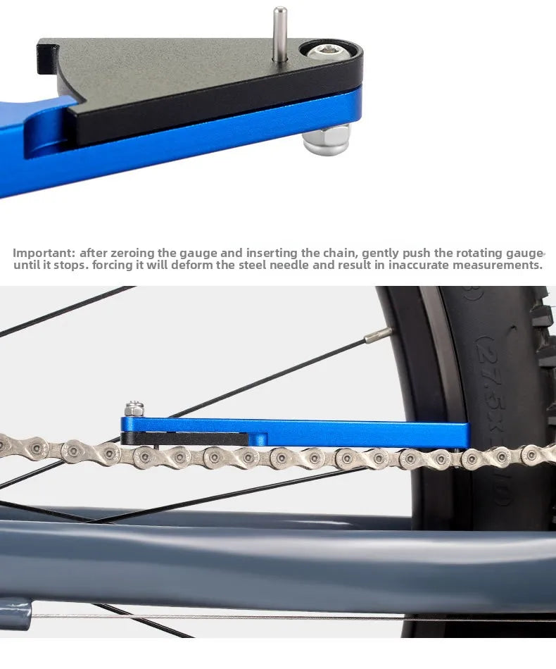 TOOPRE Bicycle Chain Measuring Device Wear Measuring Ruler Mountain Road Bicycle Chain Stretching Detection Tool