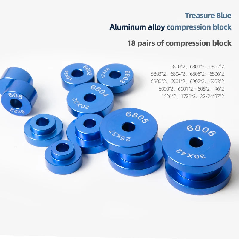 Bicycle Hub/Bottom Bracket Bearing Extractor Installation Press Set