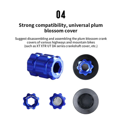 Magnetic Bicycle Crank Installation Tool for Removing and Installing Crank Arm Adjustment Caps Bicycle Repair Tools