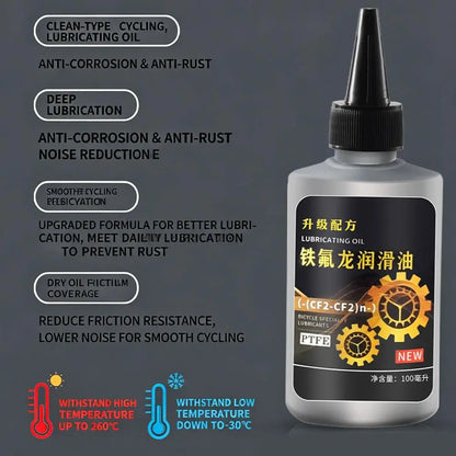 Bicycle Lube Chain Oil 100ml Dry Chain Lubricant Bike Gear Waxy Maintenance Oil Bike Special Lubricant Chain Gear Oil
