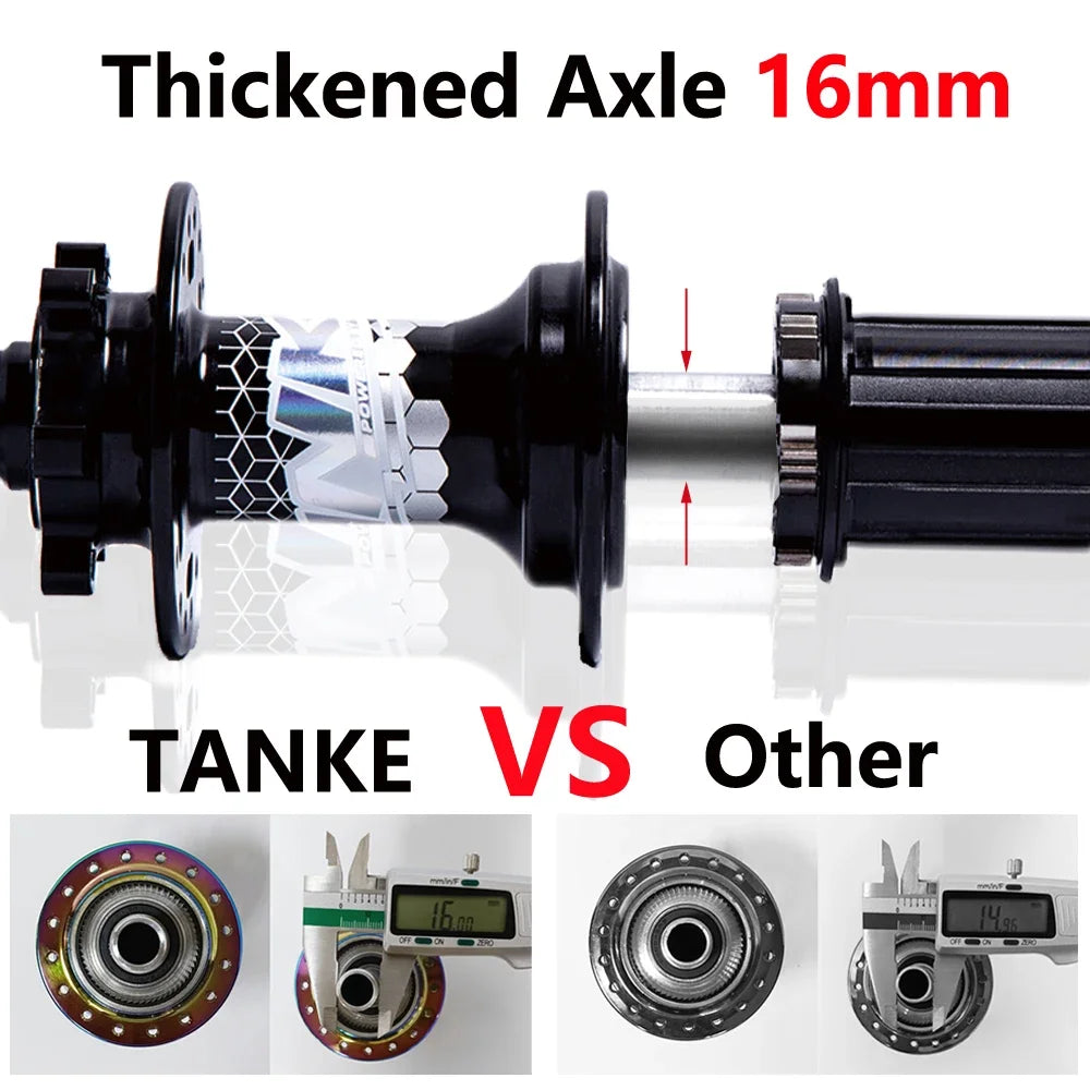 TANKE MTB BOOST 148 Bicycle Hubs 120 Click 6 Claws Bearing 32H 28H HG XD MS Disc Brake Micro Spline 8 9 10 11 12 Speed