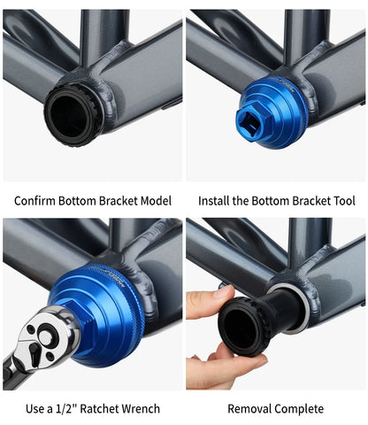 MUQZI Bottom Bracket Install Removal Tool 12/16-Notch Fits 39mm/40.5mm/44mm/45.6-46.6mm Outer Diameter BB Cups