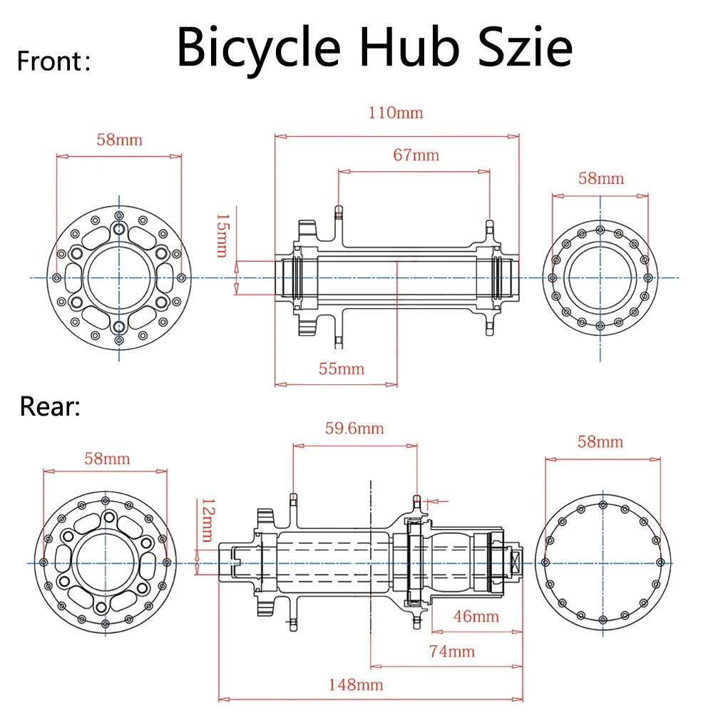 TANKE MTB BOOST 148 Bicycle Hubs 120 Click 6 Claws Bearing 32H 28H HG XD MS Disc Brake Micro Spline 8 9 10 11 12 Speed