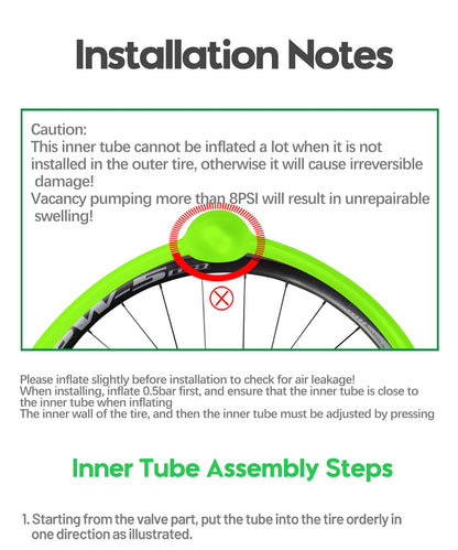Ultralight Mountain Bike Inner Tube MTB 26 27.5 29 Inches Bicycle TPU Tire 45mm Metal French Presta Valve Anti-Oxidation CYCLAMI