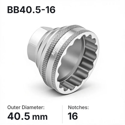 MUQZI Bottom Bracket Install Removal Tool 12/16-Notch Fits 39mm/40.5mm/44mm/45.6-46.6mm Outer Diameter BB Cups