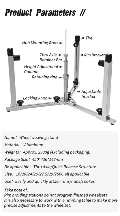 LEBYCLE Bicycle Wheel Lacing Stand