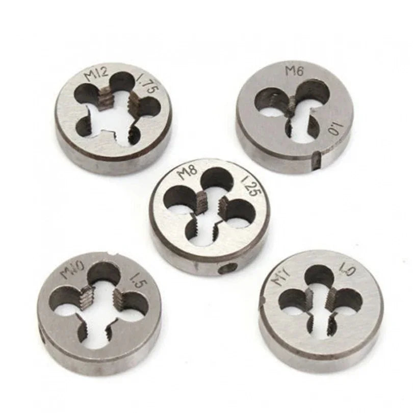 Multifunction Tap and Die Set 12/20Pcs M3-M12 Metric Screw Thread Plugs Hand Screw Taps Straight Taper Tapping and Thread Tools