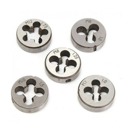 Multifunction Tap and Die Set 12/20Pcs M3-M12 Metric Screw Thread Plugs Hand Screw Taps Straight Taper Tapping and Thread Tools