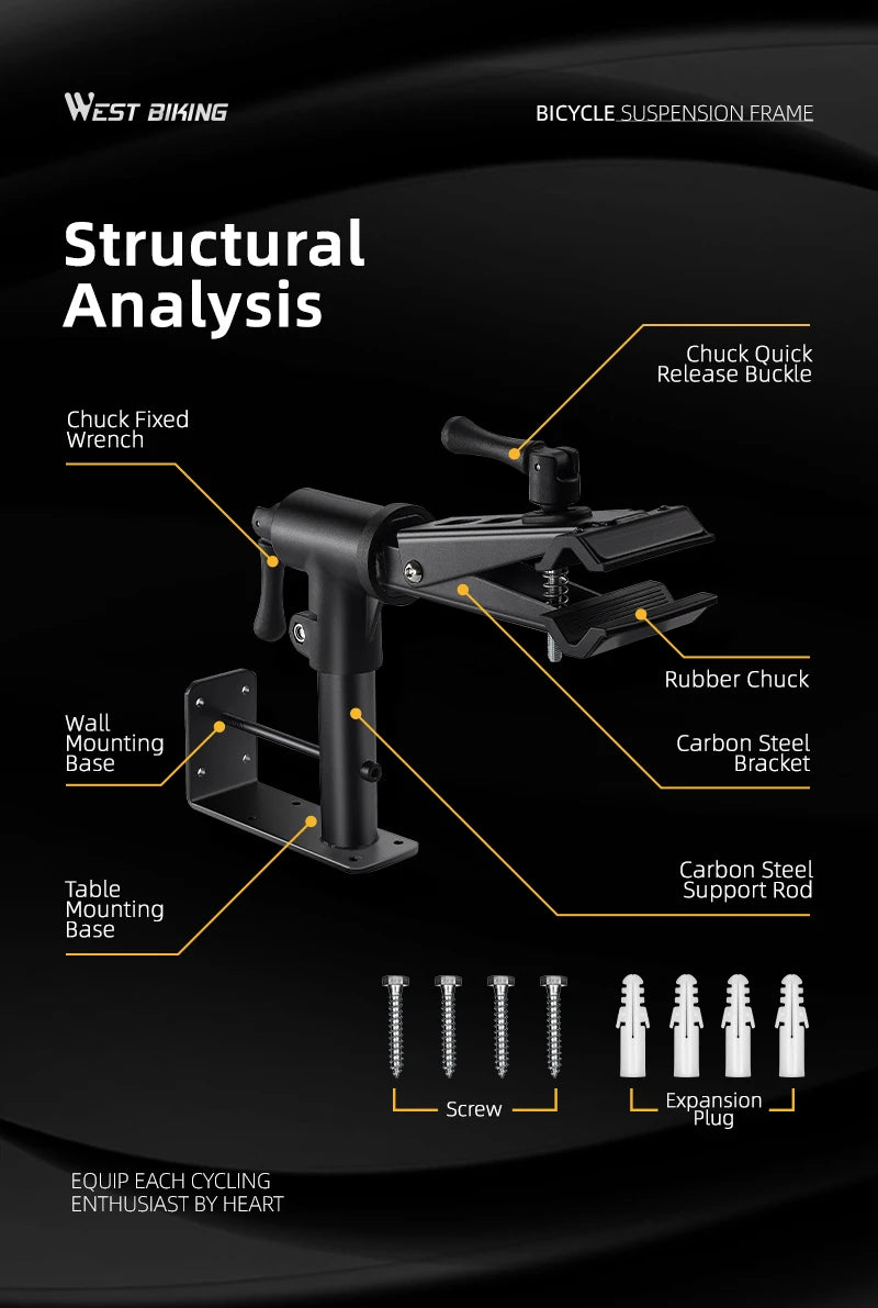 WEST BIKING Bench/Wall Mount Bicycle Repair Stand