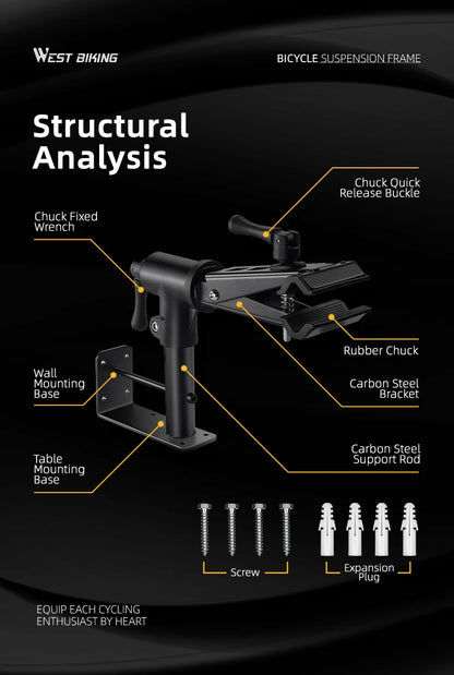 WEST BIKING Bench/Wall Mount Bicycle Repair Stand