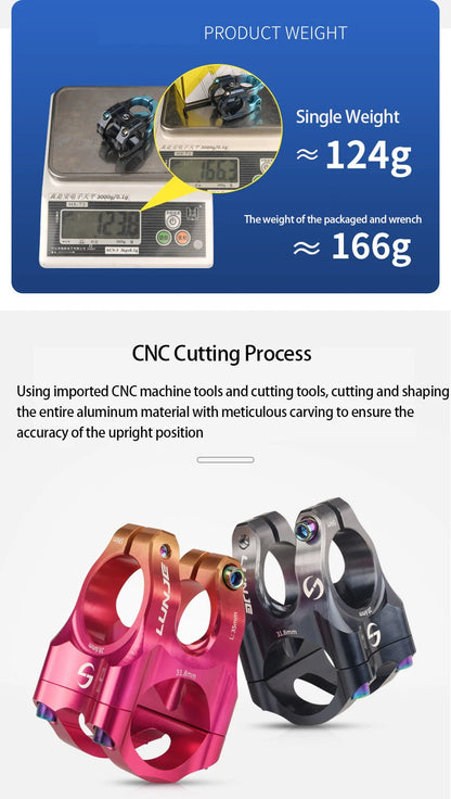 CNC MTB Stem 31.8 Ultralight Handlebar Stem 35mm Aluminum