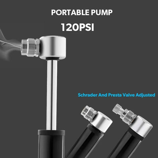 PortableTire Inflator Schrader Presta Valve 120PSI Lightweight