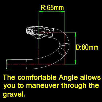 37 Degrees Drop 80mm Fully Hidden Wiring Matte Road Bicycle Handlebar Carbon Gravel Ultralight Big Flare Bar 340/380/420mm